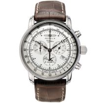 Zeppelin 7680-1 100 ans Zeppelin Alarme Chronographe Montre Homme 42mm 5ATM