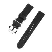 Ingersoll Bison Bracelet de rechange [22 mm] noir avec boucle argent Ref. 25050