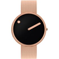 PICTO 43312-1120 Montre Unisexe Black and Rose 40mm 5ATM