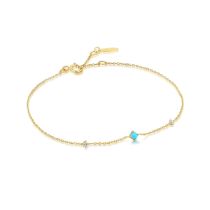 ANIA HAIE BAU001-02YG Terquoise & Sapphire Bracelet pour Femmes Gold 14K