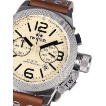 TW Steel CS14 Canteen Leather Chronographe Montre Homme 50mm 10ATM