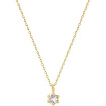 ANIA HAIE NAU006-01YG White Sapphire Collier Femme Gold 14K, réglable
