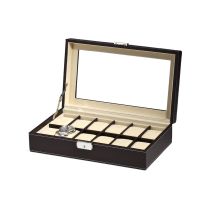 Rothenschild Boîtes à bijoux RS-1098-12DBR pour 12 Montres brown