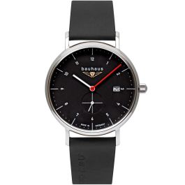 Bauhaus 2130-1 Orologio Al Quarzo Da Uomo: Cassa In Acciaio 41mm, Quadrante Bianco Con Piccoli Secondi, Cinturino In Pelle Marrone, Vetro Minerale, Impermeabile 5 ATM - 4