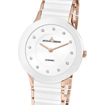 Jacques Lemans 1-1856H Dublin Keramik Montre Femme 32mm 5ATM