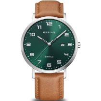 Bering 18640-568 Montre Homme Titane Montre Homme 40mm 5ATM