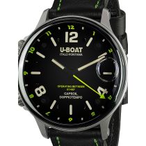 U-Boat 9676 Capsoil Doppiotempo SS GMT Montre Homme 55mm 10ATM