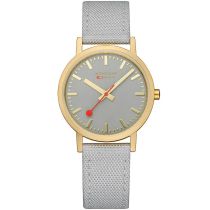 Mondaine A660.30314.80SBU Montre Femme Classic gris et Or 36mm 3ATM