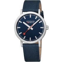 Mondaine A660.30360.40SBD Montre Homme Classic SBB recyc. Textil 40mm 3ATM