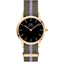 Daniel Wellington DW00100680 Montre Femme Iconic NATO Green/Purple 28mm 3ATM 