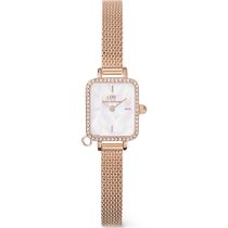 Daniel Wellington DW00100751 Montre Femme Quadro Mini Charm Bezel 18mm 3ATM
