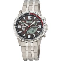 ETT Eco Tech Time EGT-11720-22M Montre Homme Radio-pilotée Solaire Drive Professional Chronographe Titane 45mm 10ATM 