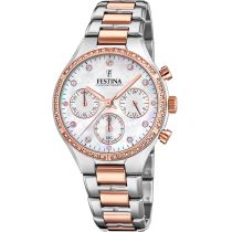 Festina F20403/1 Boyfriend Chronographe Montre Femme 36mm 5ATM
