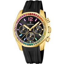 Festina F20650/3 Boyfriend Chronographe Montre Femme 38mm 10ATM