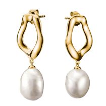 Thomas Sabo H2322-430-14 Boucles d'Oreilles Avec Perle Natural Beauty Plaqué Or Femme