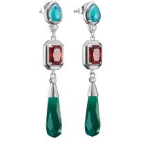Thomas Sabo H2332-405-7 Boucles d'oreilles Pierres colorées Elyndra 50,0 mm Femmes