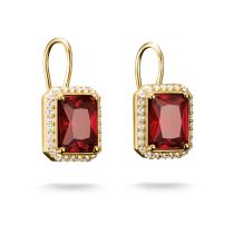 Thomas Sabo H2338-414-10 Boucles d'oreilles Pierres octogonales rouges Plaqué or Femmes