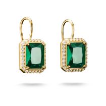 Thomas Sabo H2338-971-6 Boucles d'oreilles Pierres octogonales vertes Plaqué or Femmes