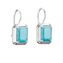 Thomas Sabo H2339-404-17 Boucles d'oreilles Octogone turquoise Elyndra 13,5 mm Femmes