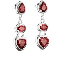 Thomas Sabo H2341-051-10 Boucles d'oreilles Cœur rouge grenat Elyndra 34,0 mm Femmes