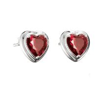 Thomas Sabo H2344-051-10 Clous d'oreilles Cœur rouge grenat Elyndra Argent 10,5 mm Femmes