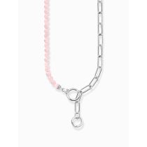 Thomas Sabo KE2193-035-9-L47V Collier argenté avec maillons et perles roses Femme