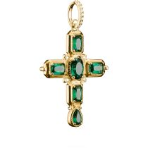 Thomas Sabo PE987-971-6 Pendentif Croix 47,0mm Plaqué or Femmes
