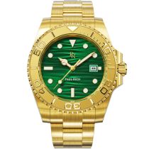 Paul Rich PR-46710 Montre Homme Crystal Bay Gold Coast Gold Green 40mm 5ATM 