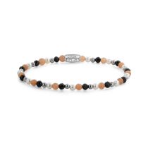 Rebel & Rose RR-40161-S-S Bracelet Black Glam Rocks Party Silver