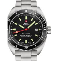 Swiss Military SMA34100.01 Diver Titane Automatique Montre Homme 42mm 30ATM
