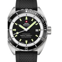 Swiss Military SMA34100.07 Diver Titane Automatique Montre Homme 42mm 30ATM