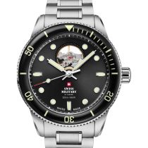Swiss Military SMA34106.11 Montre Homme Automatique Open-Heart Diver 42mm 20ATM
