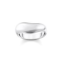 Thomas Sabo TR2473-001-21-54 Bold - Bague argentée forme galbée Femme