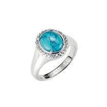 Thomas Sabo TR2507-405-17-54 Bague Turquoise ronde Elyndra Argent Femmes