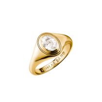 Thomas Sabo TR2523-414-14-54 Bague avec pierre zircone blanche Ovale Plaqué or Femmes
