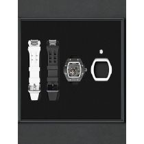 Tsar Bomba TB8218(1+2)CF/FKM-01BK/WH Montre Homme Atomic Twin Montre Automatique Interchangeable 45mm 10ATM 