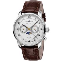 Zeppelin 8536-1 Montre Homme Friedrichshafen Phase Lunaire 40mm 5ATM