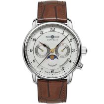 Zeppelin 8536-1 Montre Homme Friedrichshafen Phase Lunaire 40mm 5ATM 