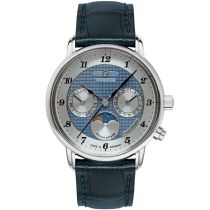 Zeppelin 8537-3 Montre Homme Friedrichshafen Phase Lunaire 35mm 5ATM 