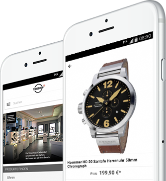 Application gratuite pour le magasin de montres