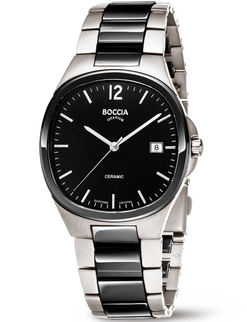Montres Boccia 3668-01 Titane Verre Saphir Céramique 38mm 5ATM